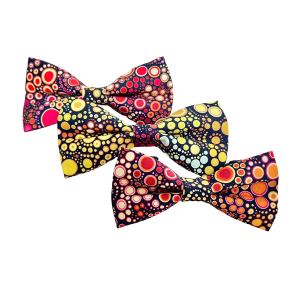 Red & Yellow Bubbles Bow Tie
