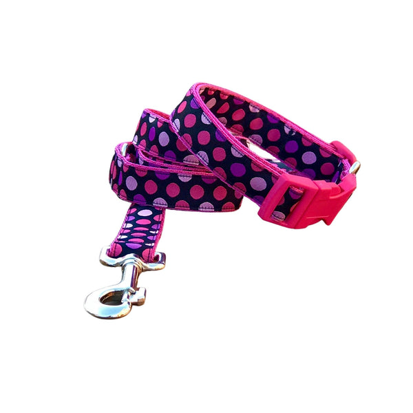 Pink Spot Dog Collar / XS - L