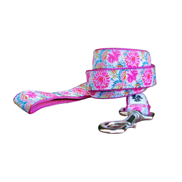 Pink Floral Dog Lead - Leash