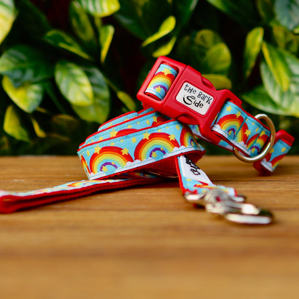 Rainbow Dog Collar: XS-L
