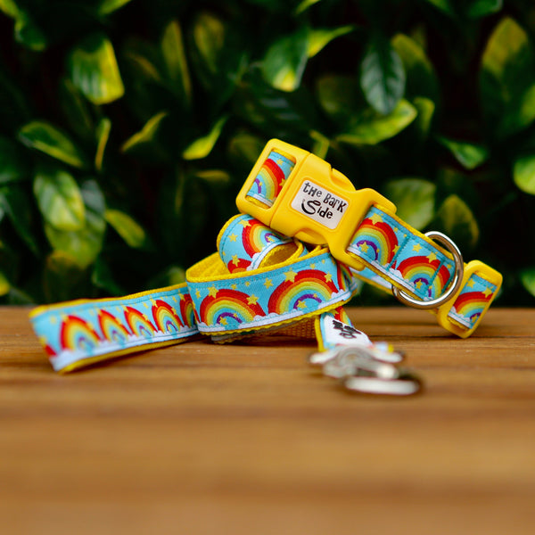 Rainbow Dog Collar: XS-L