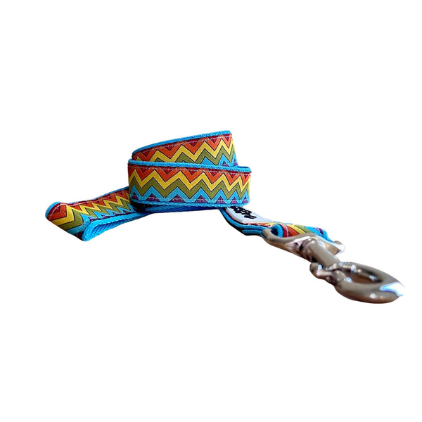 Rainbow Waves Dog Lead - Leash
