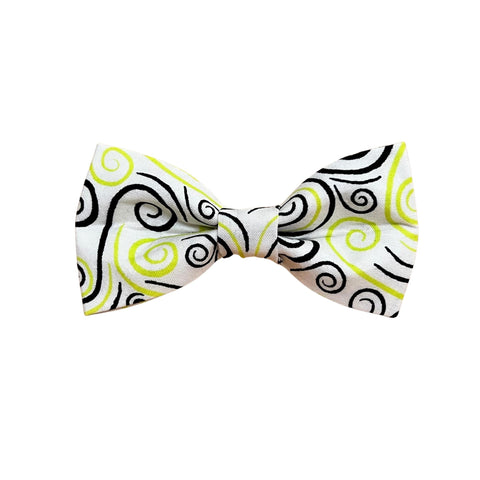 Lime & Black Swirl Bow Tie