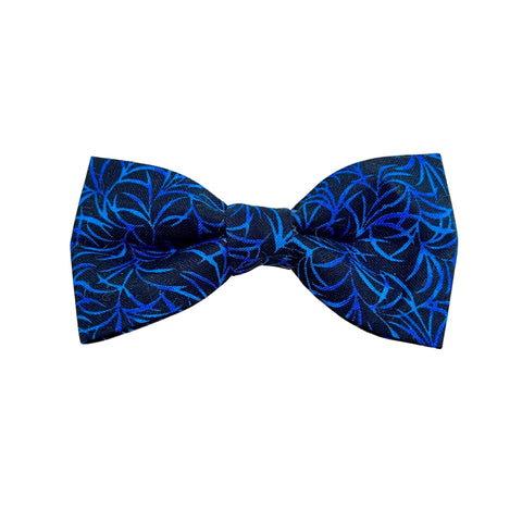 Blue & Black Swirl Bow Tie