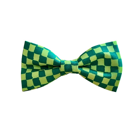 Green Squares Bow Tie