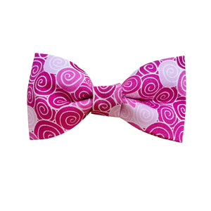 Pink Swirl Bow Tie