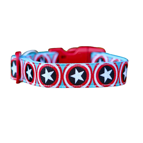 Captain America Dog Collar / XS - L