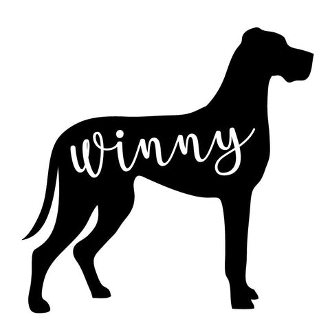 Personalised Great Dane Decal / Sticker