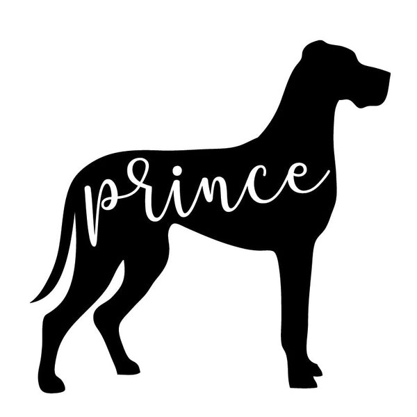 Personalised Great Dane Decal / Sticker