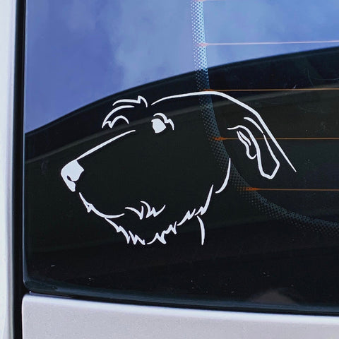 Irish Wolfhound Head Decal / Sticker