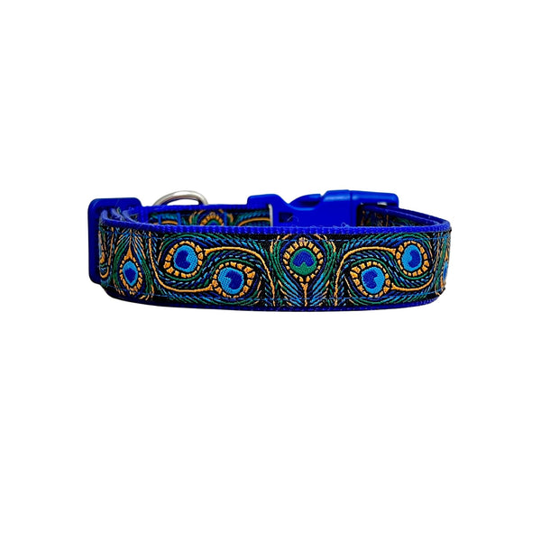 Peacock Feather Dog Collar / XS - L